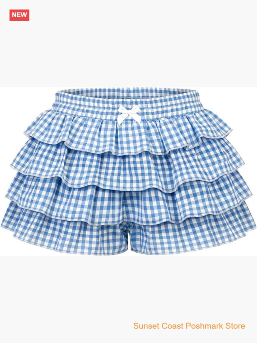 Ruffle Bloomer Shorts Checkered Plaid Cute Mini Boyshorts